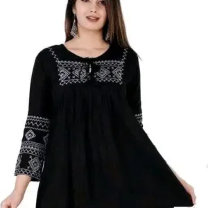 Cotton Single Piece Dress For Regular Wear, Frock_Top,Kurti_Top